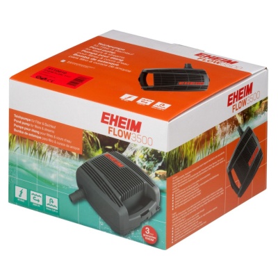 Caixa de bomba de lago EHEIM FLOW3500 com imagens e texto