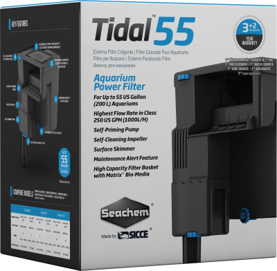Filtro para aquário Seachem Tidal 55 preto com selo de garantia
