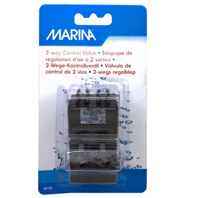 Válvula de controlo de ar Marina de 2 vias em embalagem blister com cartão azul e branco