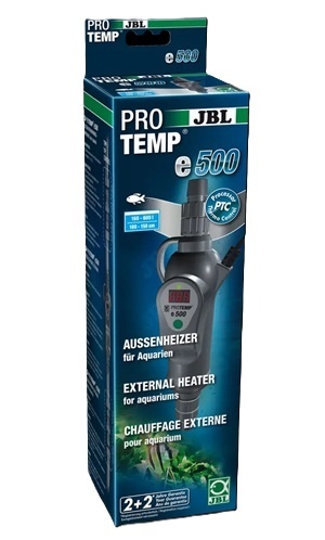 Embalagem de aquecedor externo JBL PRO TEMP e 500 para aquários com mostrador digital