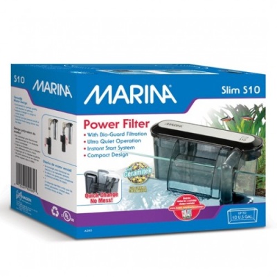 Caixa do filtro de aquário Marina Slim S10 Power Filter com imagem do produto