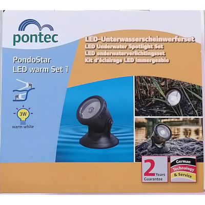 Conjunto de luz LED subaquática Pontec PondoStar LED warm Set 1