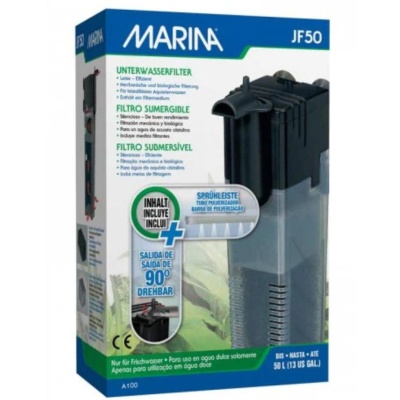 Filtro submersível preto e transparente para aquário MARINA JF50