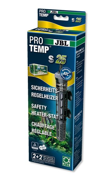 Embalagem de aquecedor ajustável JBL PRO TEMP S 25 para aquários