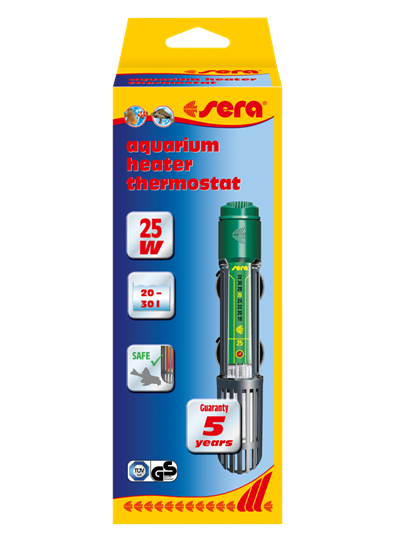 Embalagem de termostato aquecimento para aquário sera 25W para 20 a 30 litros