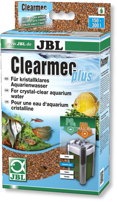 Embalagem do produto JBL Clearmec plus para limpeza de água em aquários