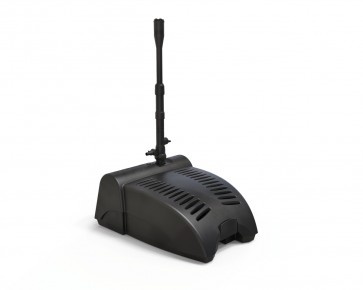 Bomba de água preta com base e tubo ajustável