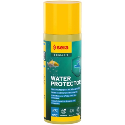 Frasco de plástico amarelo e verde Sera Water Protector