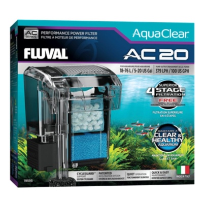 Filtro de potência para aquário Fluval AquaClear AC 20 na embalagem