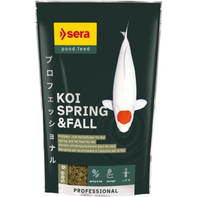 Embalagem de ração para peixes Koi com peixe branco e mancha vermelha na cabeça