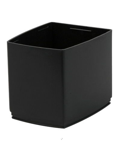 Caixa organizadora quadrada preta de tecido