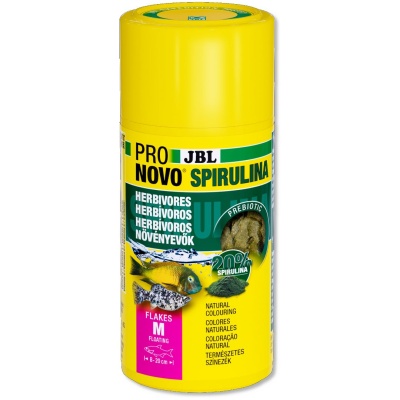 Recipiente amarelo de alimento para peixes JBL Pro Novo Spirulina