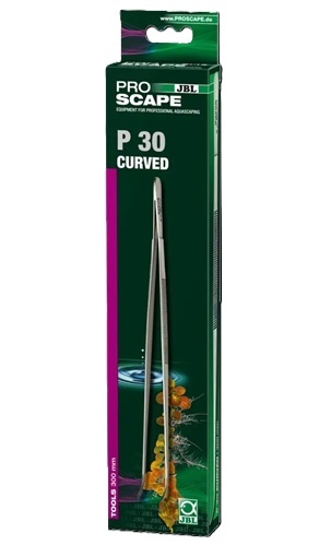 Embalagem verde com pinça curva metálica JBL PROSCAPE P 30 CURVED