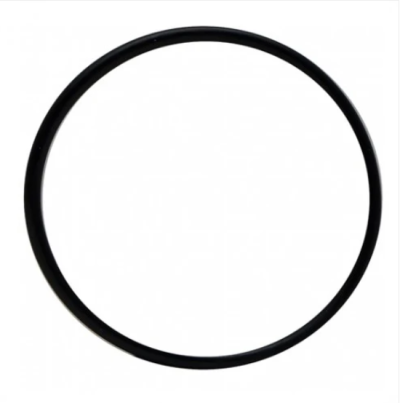 Anel circular preto sobre fundo branco