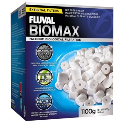 Embalagem do Fluval Biomax para filtragem biológica externa, 1100g, azul e branca