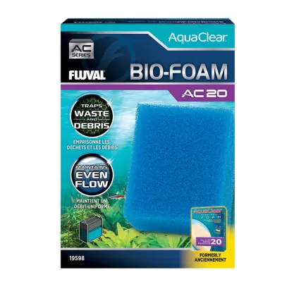 Embalagem do filtro de espuma azul Fluval Bio-Foam AC 20 para aquários