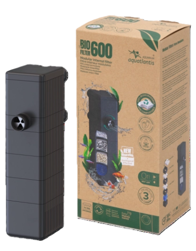 Filtro interno modular para aquário BIO FILTER 600 com embalagem em cartão