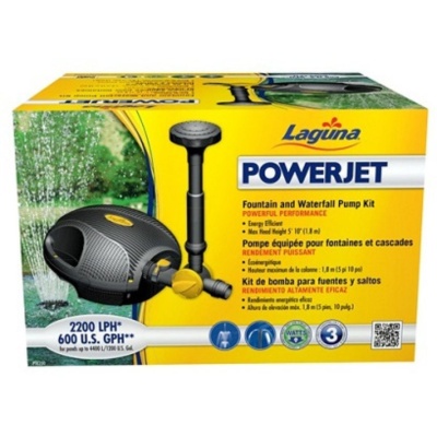 Kit de bomba para fontes Laguna Powerjet em embalagem amarela com imagem do produto.