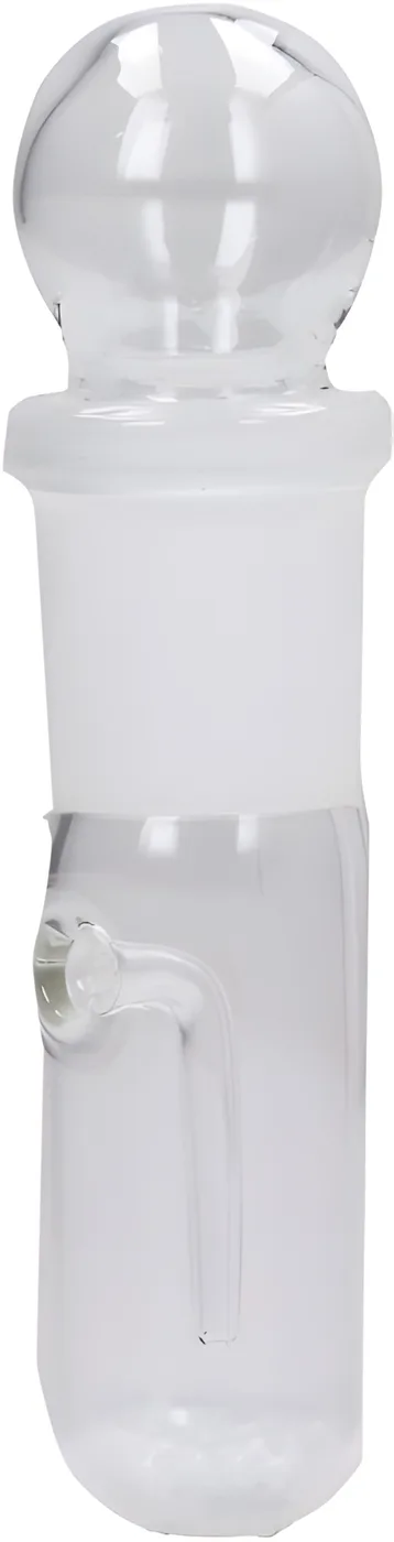 Frasco de vidro transparente com tampa esférica