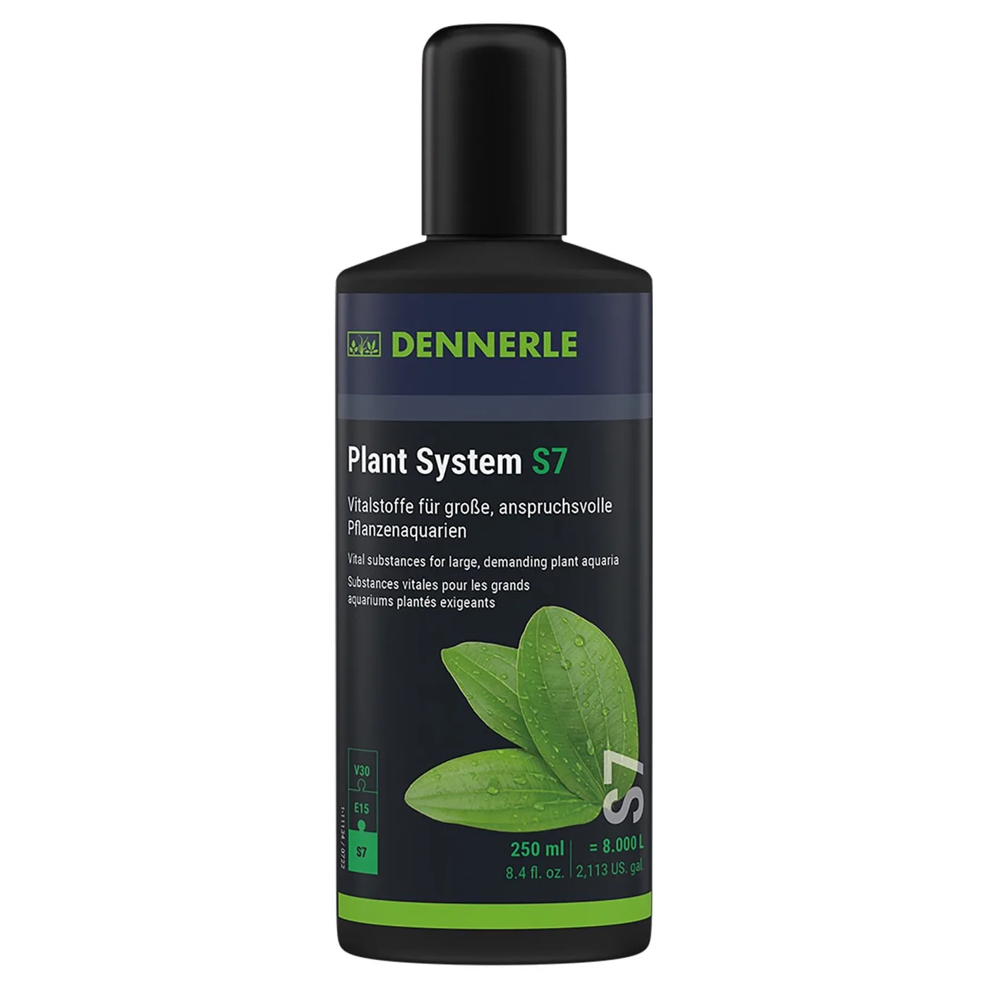 Frasco preto DENNERLE Plant System S7 para aquários plantados