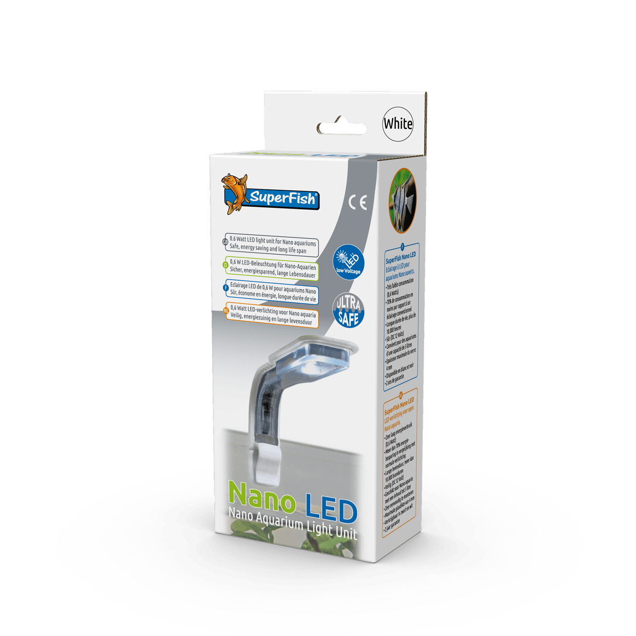 Embalagem branca de luz LED para nano aquário SuperFish Nano LED