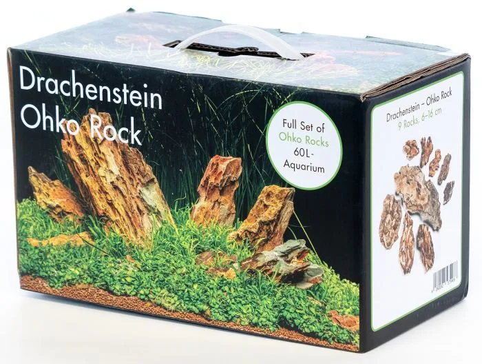 Caixa com pedras Ohko Rock para aquário 60L