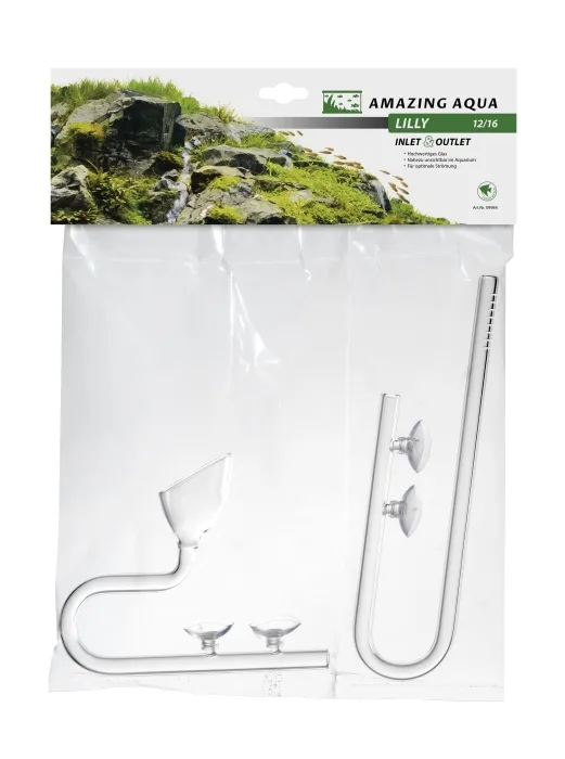 Conjunto de vidro para aquário Amazing Aqua Lilly em embalagem clear