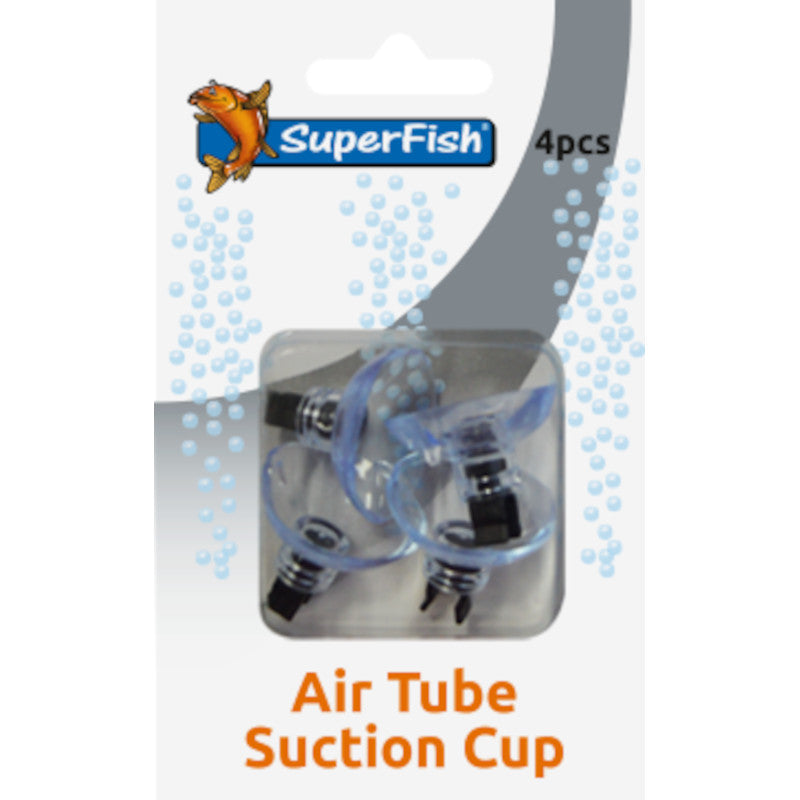 Pacote de 4 ventosas transparentes para tubo de ar SuperFish