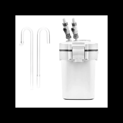 Sistema de filtração de água branco com extensões transparentes