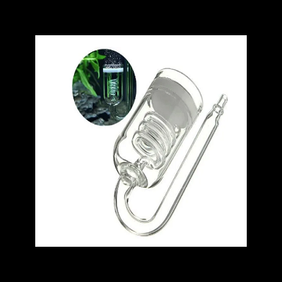 Difusor de vidro transparente para aquário com tubo enrolado e gancho