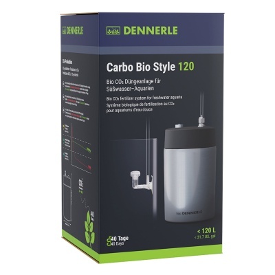 Embalagem do sistema de fertilização Carbo Bio Style 120 para aquários de água doce da Dennerle