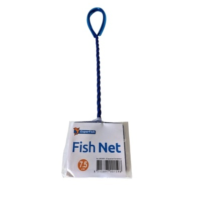 Rede para aquário SuperFish Fish Net com cabo azul e malha branca