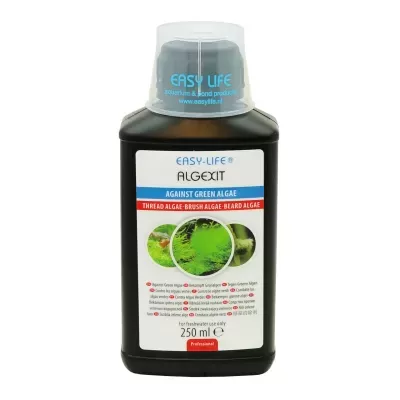 Frasco preto de 250 ml do produto ALGEXIT da EASY-LIFE com rótulo branco e tampa transparente