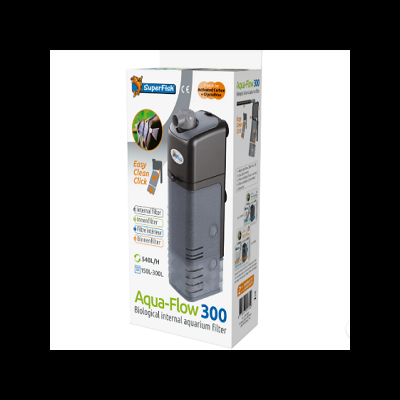 Filtro interno biológico para aquário Aqua-Flow 300 da SuperFish cinza em embalagem branca
