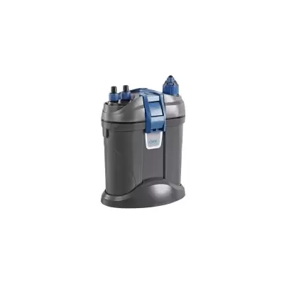 Filtro para aquário cinzento e azul com torneiras e pega na parte superior