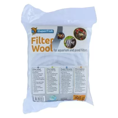 Pacote de lã filtrante branca SuperFish para filtros de aquário e lago