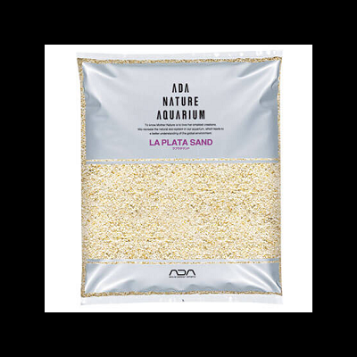 Saco de areia para aquário ADA La Plata Sand bege em embalagem plástica