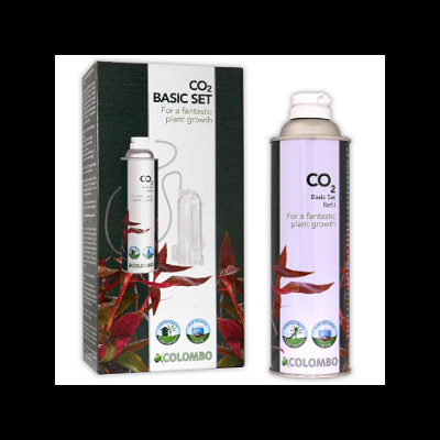 Conjunto CO2 Basic Set Colombo com embalagem e recipiente para plantas