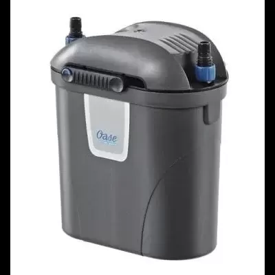 Filtro externo para aquário Oase cinza escuro com detalhes azuis