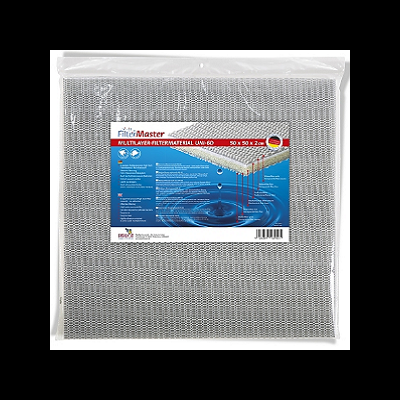 material filtrante multilayer FilterMaster UM1-60 em embalagem transparente com etiqueta azul