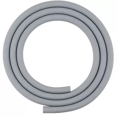 Mangueira flexível cinza enrolada em espiral