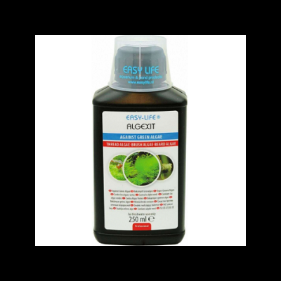 Frasco preto de 250 ml com rótulo branco do produto ALGOEXIT da marca EASY LIFE