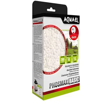 Caixa de filtro para aquários PHOSMAX BASIC da marca AQUAEL com elemento filtrante branco visível