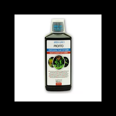 Frasco preto de fertilizante para plantas EASY-LIFE Profito 500 ml com rótulo colorido