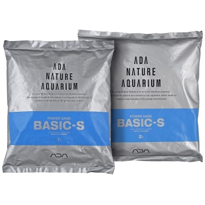 Embalagens prateadas com faixa azul de areia para aquário ADA Nature Aquarium Power Sand Basic-S