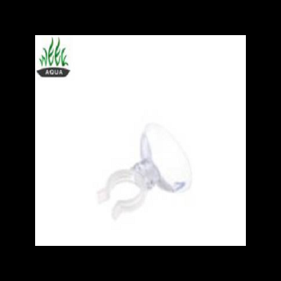 Ventosa transparente com gancho e logotipo AQUA