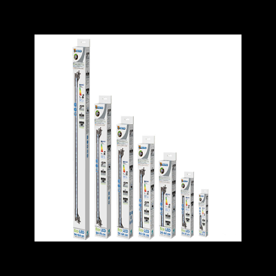 Tiras de luz LED IntelliLED em várias dimensões em embalagens de cartão branco e azul