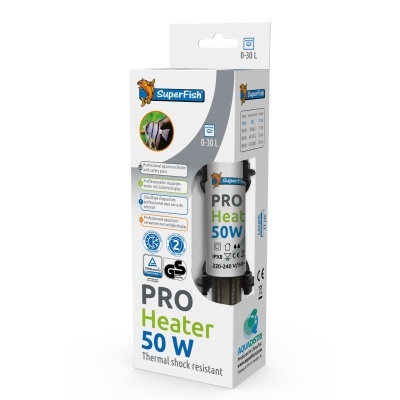 Termóstato para aquário SuperFish PRO Heater 50W na caixa