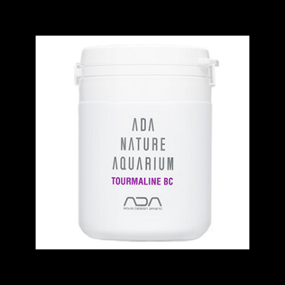 Recipiente branco ADA Nature Aquarium Tourmaline BC com texto em preto e roxo