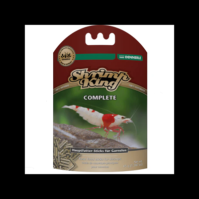 Pacote de alimento para camarões Shrimp King Complete Dennerle com camarão vermelho e branco